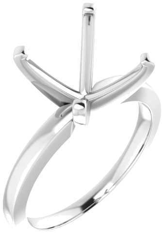 Sužadėtuvių Žiedas „Solitaire“ 585 Baltojo Aukso Square 8mm (1)