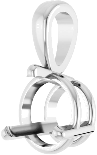 Pakabukas „Solitaire“ 585 Baltojo Aukso Round 6.5mm (2)