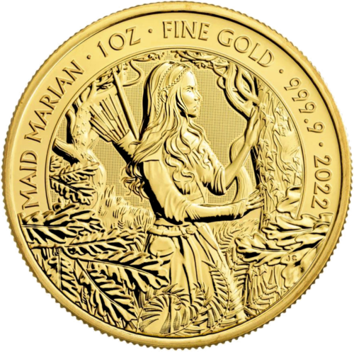 1 oz Maid Marian 2022 Lielbritānijas zelta monēta (1)