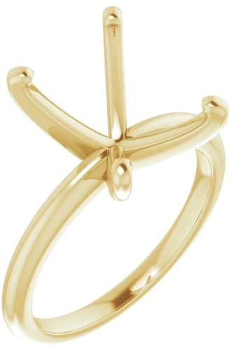 Sužadėtuvių Žiedas „Solitaire“ 585 Geltonojo Aukso Emerald 11mm x 9mm (1)