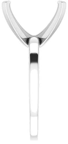 Sterling Silver 12x10 mm Emerald Solitaire Engagement Ring Mounting (4)