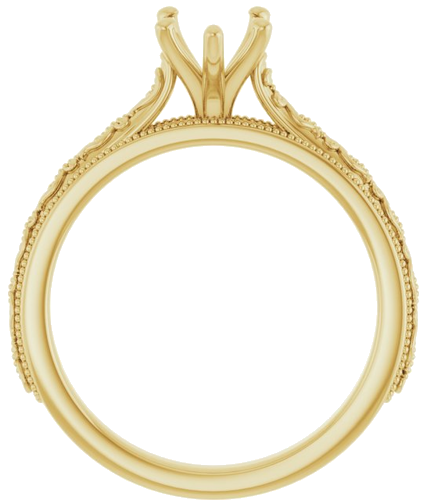 Sužadėtuvių Žiedas „Solitaire“ 585 Geltonojo Aukso Pear Shape 8mm x 6mm (2)