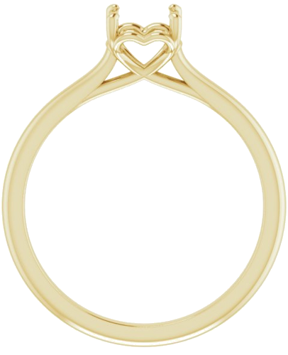 Sužadėtuvių Žiedas „Solitaire“ 585 Geltonojo Aukso Round 6mm (2)