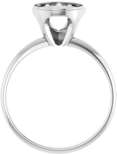 14K White 8.2 mm Round Solitaire Engagement Ring Mounting (2)
