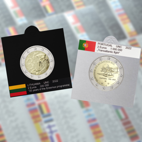 Vėliavėlės-lipdukai 2 eurų monetoms holderiuose (2022) (1)