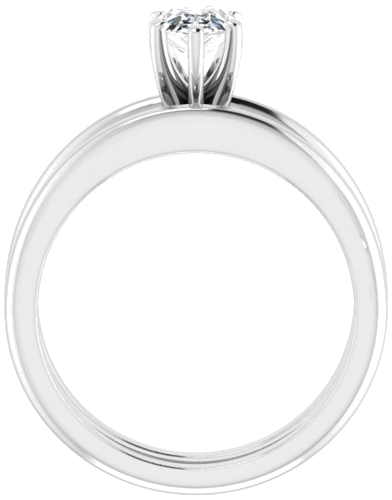 Sužadėtuvių Žiedas „Solitaire“ 585 Baltojo Aukso Pear Shape 7mm x 5mm (7)