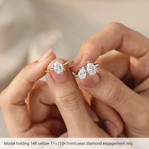 Sužadėtuvių Žiedas 14k rose gold Pear 7mm x 5mm (11)