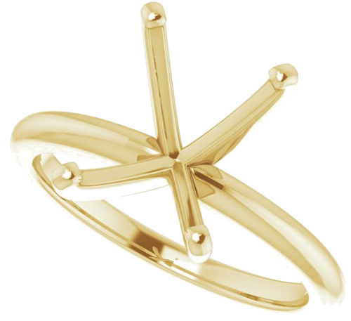 Sužadėtuvių Žiedas „Solitaire“ 585 Geltonojo Aukso Emerald 10mm x 8mm (5)