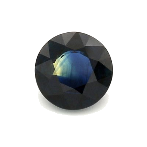 1.37 carat BLUE BRILLIANTSTEP cut Round Safyras (1)