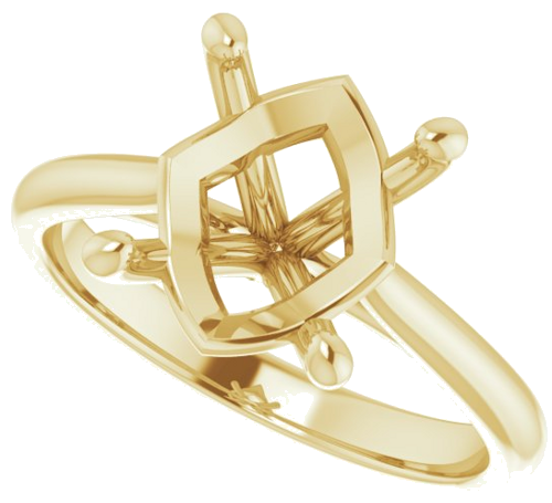 14K Yellow 11x9 mm Oval Solitaire Engagement Ring Mounting (5)