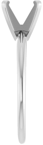 14K White 5.5 x 5.5 mm Square Ultra-Lightweight Solitaire Engagement Ring Mounting (4)