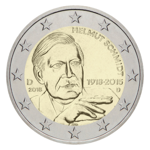 Helmut Schmidt 2 Euro Münze Wert 2018 Germany Helmut Schmidt 2 euro coin! - Florinus.bg