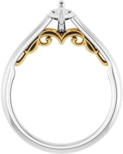 14K White   Yellow 10x5 mm Marquise Engagement Ring Mounting (2)