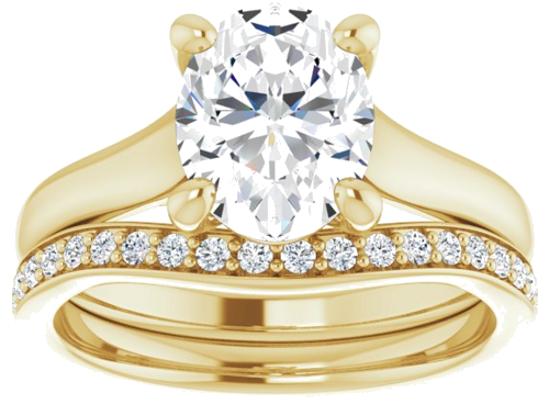 Sužadėtuvių Žiedas „Solitaire“ 585 Geltonojo Aukso Oval 9mm x 7mm (8)