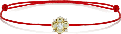 Sarkanā diega aproce ar Limoges keramikas un dimantiem (1)