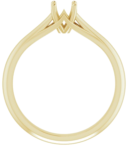 Sužadėtuvių Žiedas „Solitaire“ 585 Geltonojo Aukso Round 4.4mm (2)