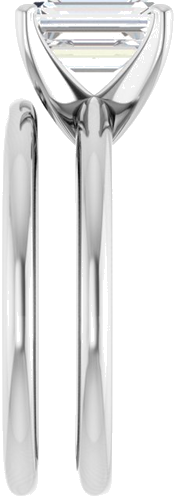 Sužadėtuvių Žiedas „Solitaire“ 950 Platinos Emerald 8mm x 6mm (9)