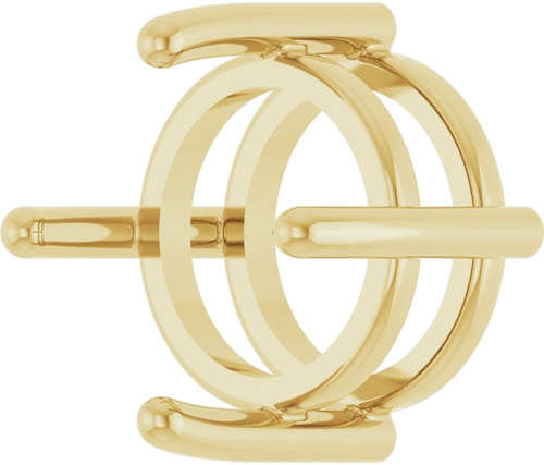 Pakabukas „Round 4-Prong Cabochon“ 585 Geltonojo Aukso Round 7mm (2)