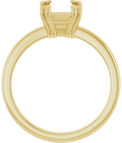 Sužadėtuvių Žiedas „Solitaire“ 585 Geltonojo Aukso Emerald 8mm x 6mm (2)