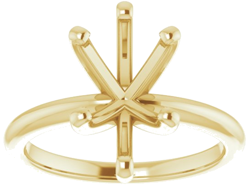 14K Yellow  12x8 mm Pear Solitaire Engagement Ring Mounting (3)