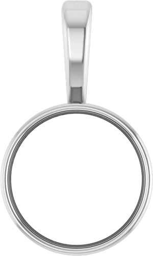 Sterling Silver 8 mm Round Bezel-Set Pendant Mounting (1)