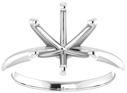 10K White  9.4 mm Round Solitaire Engagement Ring Mounting (3)