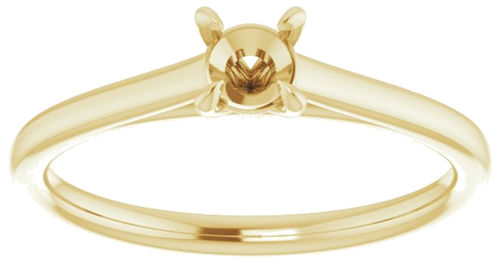 Sužadėtuvių Žiedas „Solitaire“ 585 Geltonojo Aukso Round 4.1mm (3)