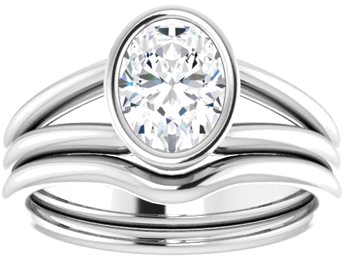 Sterling Silver 8x6 mm Oval Engagement Ring Mounting (8)