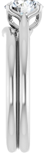 14K White  6.5 mm Round Solitaire Engagement Ring Mounting (9)