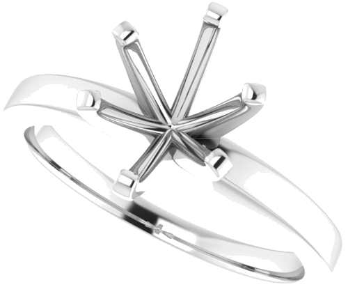 Sužadėtuvių Žiedas „Solitaire“ 585 Baltojo Aukso Oval 9mm x 7mm (5)