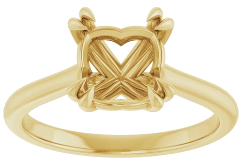 Sužadėtuvių Žiedas „Solitaire“ 585 Geltonojo Aukso Asscher 7mm (3)