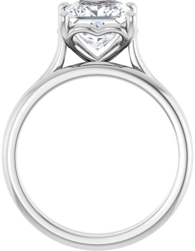 Sužadėtuvių Žiedas „Solitaire“ 585 Baltojo Aukso Square 7mm (7)