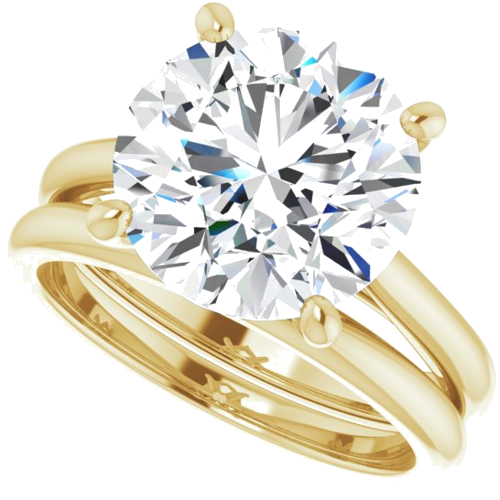 Sužadėtuvių Žiedas „Solitaire“ 18k yellow gold Round 11mm (10)