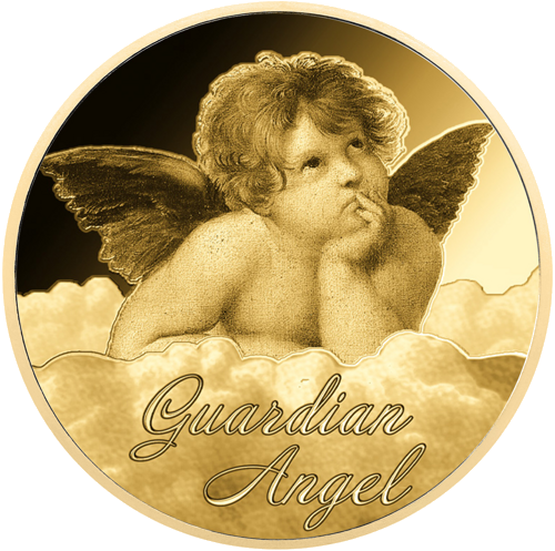 1/1000 oz Guardian Angel 3000 франков Чад золотая монета (3)