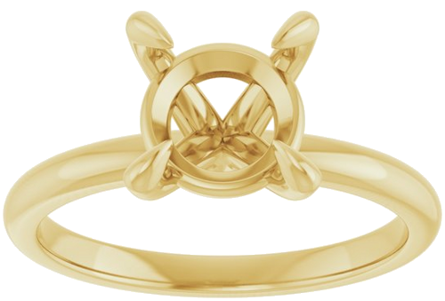 Sužadėtuvių Žiedas „Solitaire“ 585 Geltonojo Aukso Round 8.2mm (3)