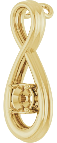 Pakabukas „Infinity-Inspired Solitaire“ 14k yellow gold Round 4.1mm (2)