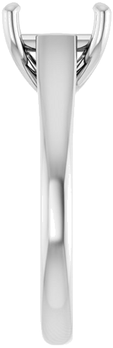 14K White 7 mm Square Solitaire Engagement Ring Mounting (4)