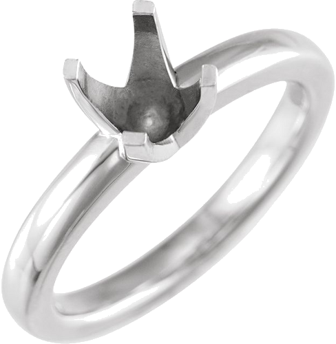 14K White 5.8 mm Round Tall Solstice Solitaire® Ring Mounting (1)
