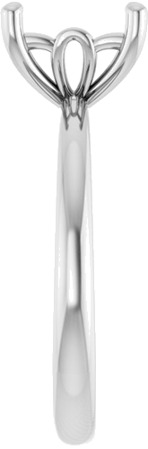 14K X1 White 7 mm Square Solitaire Engagement Ring Mounting (4)