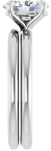 Sužadėtuvių Žiedas „Solitaire“ 417 Baltojo Aukso Oval 8mm x 6mm (9)