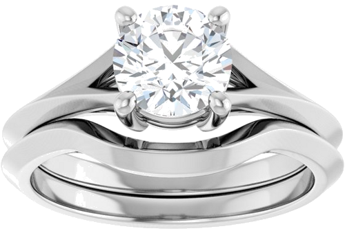 10K White 6.5 mm Round Solitaire Engagement Ring Mounting (8)
