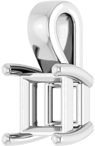 14K White 6 mm Square Pendant Mounting (2)