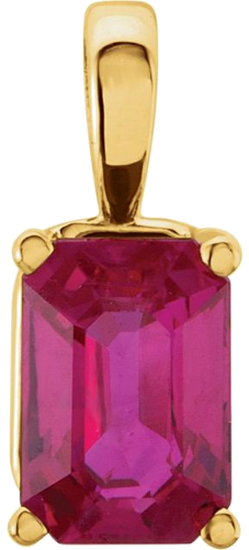 14K Yellow 18x13 mm Emerald 4-Prong Pendant Mounting (3)