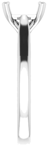 14K White 6.5 mm Square Engagement Ring Mounting (4)