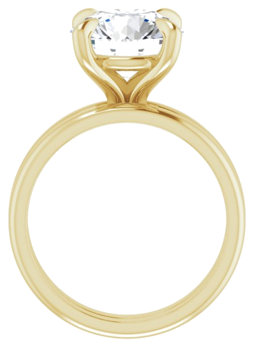 14K Yellow  10 mm Round Solitaire Engagement Ring Mounting (7)
