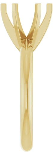 14K Yellow 7.8-8.6 mm Round 6-Prong Solitaire Ring Mounting (4)