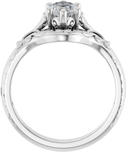 Sužadėtuvių Žiedas „Solitaire“ 585 Baltojo Aukso Marquise 10mm x 5mm (7)