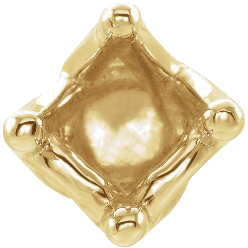 14K Yellow 5 mm Round Solitaire Slide Pendant Mounting (1)