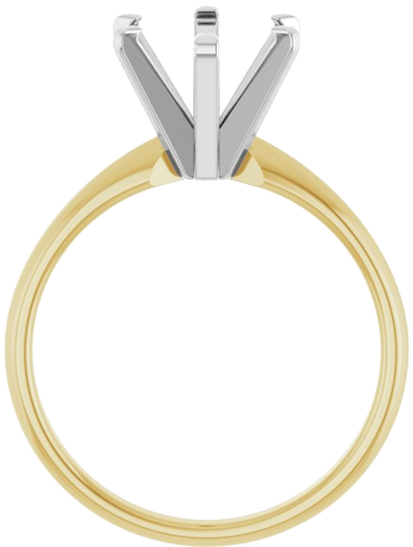 Sužadėtuvių Žiedas „Solitaire“ 585 Baltojo Ir Geltonojo Aukso Oval 10mm x 8mm (2)