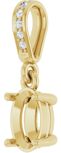 Pakabukas „Accented“ 585 Geltonojo Aukso Oval 7mm x 5mm (2)